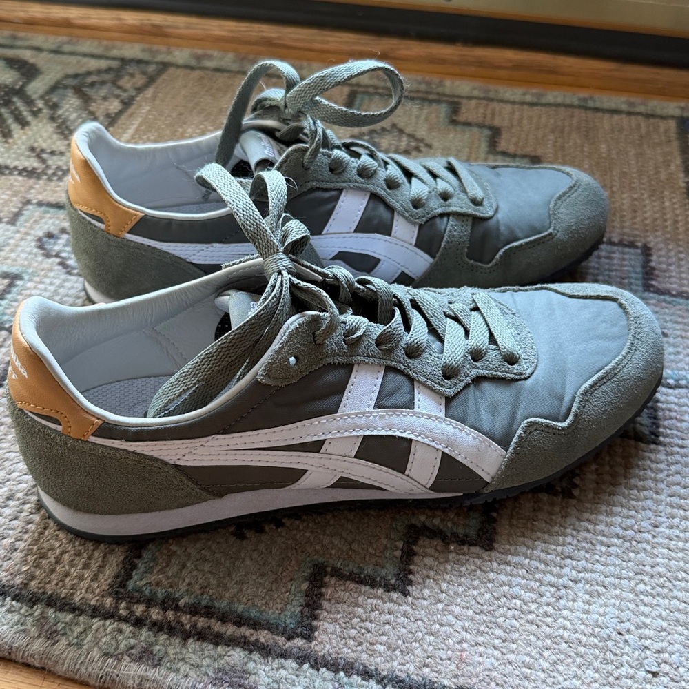 Onitsuka Tiger Women’s Green and White Sneakers